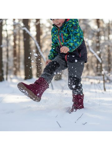 BABY BARE FEBO WINTER Midnight Black Asfaltico | Dětské zimní zateplené barefoot boty