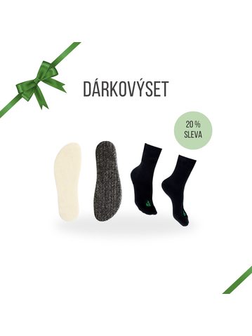 DÁRKOVÝ ZIMNÍ SET ZAHŘEJ SE Naboso ponožky a vlněné premium vložky do bot