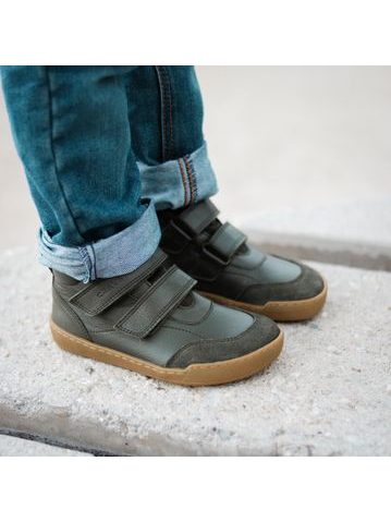 CRAVE TALINN Green | Dětské zimní zateplené barefoot boty