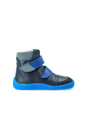 BEDA ZIMNÍ VYŠŠÍ DAN Black/Blue - užší kotník | Dětské zimní zateplené barefoot boty 1