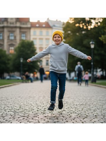 PEGRES All-season sneakers BF54 0.1 Black | Children's barefoot sneakers