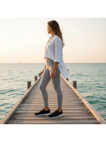 GROUNDIES Galaxy White/Sky Blue | Dámské barefoot tenisky