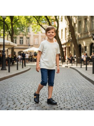 PEGRES All-season sneakers BF54 0.1 Black | Children's barefoot sneakers