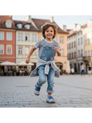 AFFENZAHN LEATHER WALKY Dog Grey | Dětské barefoot tenisky