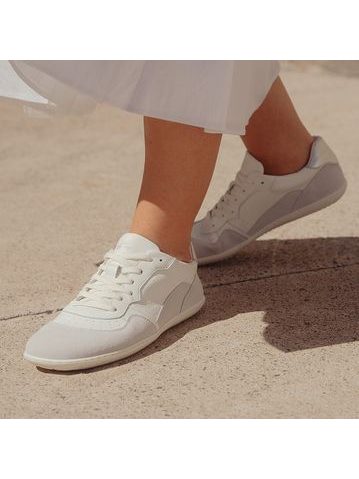 GROUNDIES NOVA GO1 WOMEN White Silver | Dámské barefoot tenisky