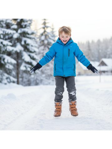 FRODDO VYŠŠÍ KOŽENÉ ZIMNÍ TEX LACES Black | Zimní zateplené barefoot boty