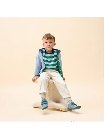 AFFENZAHN SNEAKER LEATHER BUDDY BUNNY Grey Blue | Dětské barefoot tenisky  2