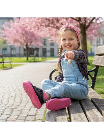 BEDA VYŠŠÍ ZIMNÍ BF 0004/W/SO/MK LUC Black/Grey | Dětské zimní zateplené barefoot boty