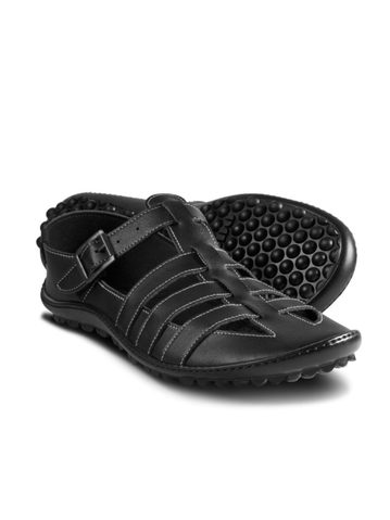 LEGUANO JARO černé | Pánské barefoot sandály