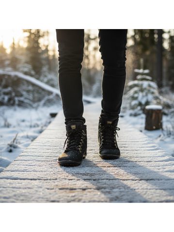 ANGLES ORPHEUS ZIP WINTER Black | Winter Insulated Barefoot Shoes