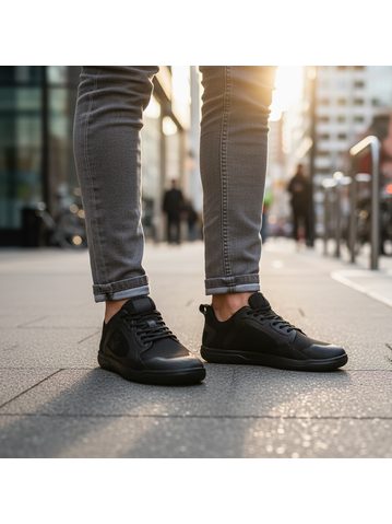 GROUNDIES Galaxy White/Sky Blue | Dámské barefoot tenisky