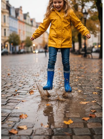 CRAVE SNOWSTORM Navy/Lime | Children's winter insulated boots