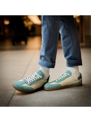 GROUNDIES PANAMA Beige/Sage green | Barefoot tenisky