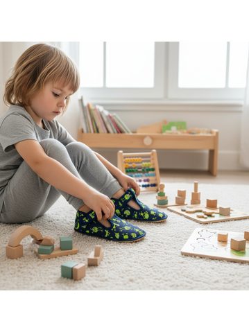 BEDA VYŠŠÍ ZIMNÍ BF 0004/W/SO/MK LUC Black/Grey | Dětské zimní zateplené barefoot boty