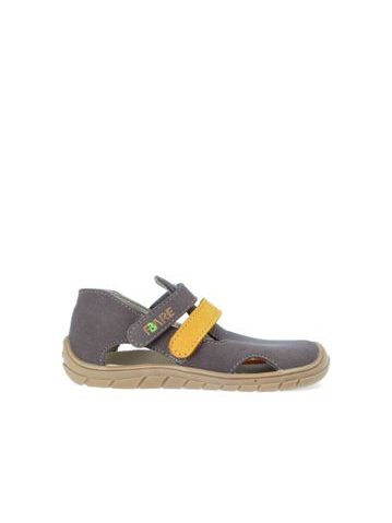 FARE BARE ECONOMIC SANDÁLY A FULL Grey Yellow | Dětské barefoot sandály