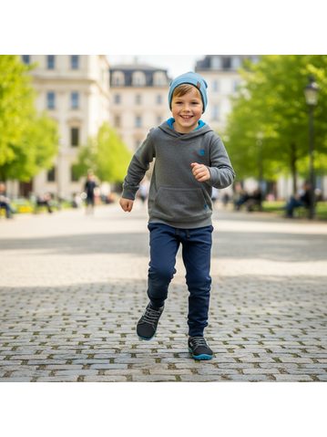 LEGUANO LEGUANITO AKTIV Anthracite Blue | Dětské barefoot tenisky