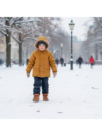 CRAVE SNOWSTORM Navy/Lime | Dětské zimní zateplené boty