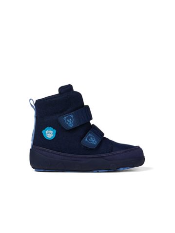 AFFENZAHN COMFY WALK WOOL MIDBOOT BEAR Blue | Dětské zimní zateplené barefoot boty