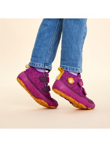 AFFENZAHN LOWBOOT KNIT HAPPY BIRD Berry Yellow 2