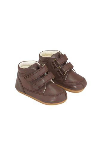 BUNDGAARD Prewalker II Strap Brown | Dětské první barefoot botičky
