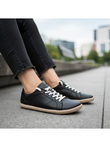 GROUNDIES Galaxy White/Sky Blue | Dámské barefoot tenisky