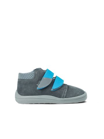BEDA CELOROČNÍ VELUR ROBIN Grey | Dětské celoroční barefoot boty