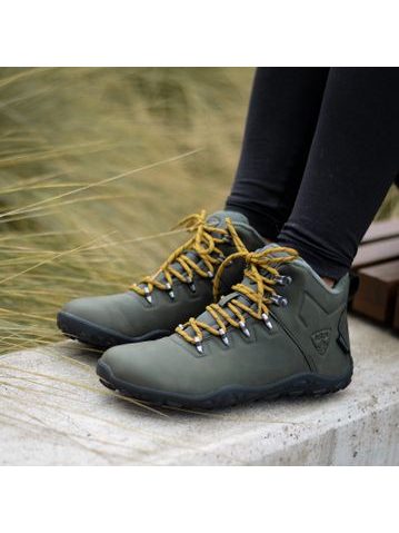 KILPI BARE HIGH WP-U Tmavě Zelené | Outdoorové barefoot boty