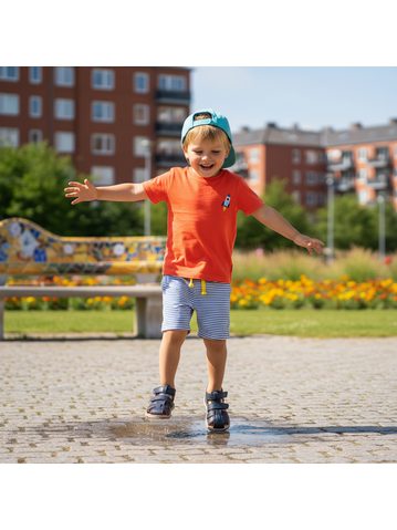 FRODDO SANDAL FLEXY FLOWER Gold Shine | Barefoot sandály