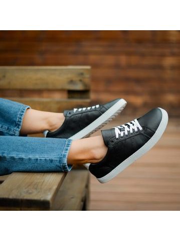 GROUNDIES UNIVERSE Black White | Barefoot tenisky
