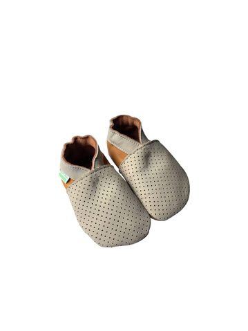 HOPI HOP BAREFOOT KOŽENÉ CAPÁČKY DĚROVANÉ Béžové | Dětské barefoot capáčky
