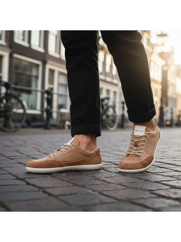 GROUNDIES Galaxy White/Sky Blue | Dámské barefoot tenisky