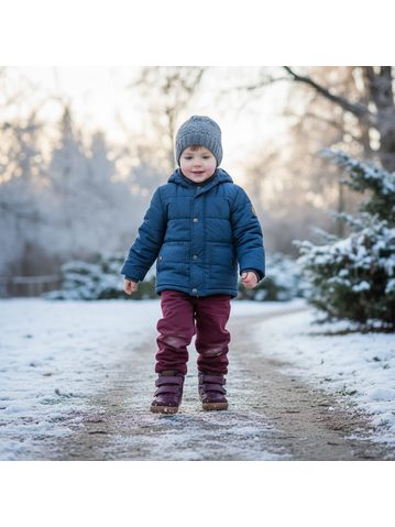 CRAVE SNOWSTORM Navy/Lime | Children's winter insulated boots