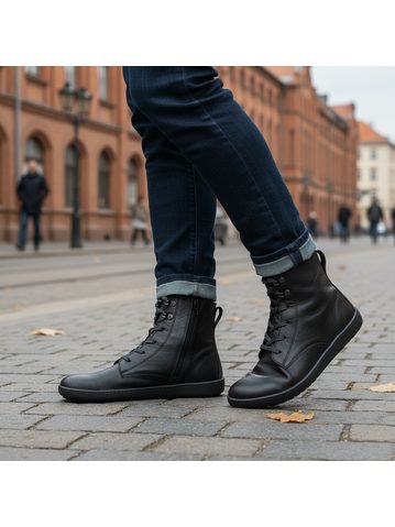 ANGLES ORPHEUS ZIP WINTER Black | Winter Insulated Barefoot Shoes