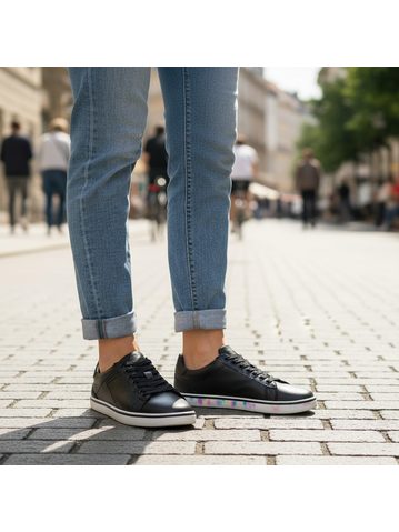 GROUNDIES Galaxy White/Sky Blue | Dámské barefoot tenisky