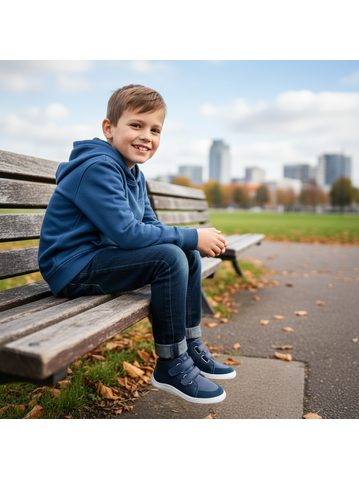 BABY BARE FEBO FALL Midnight Black | Dětské celoroční barefoot boty