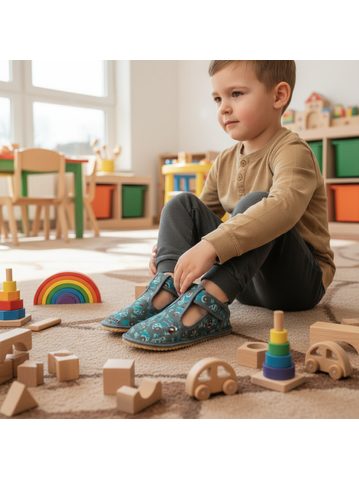 BEDA VYŠŠÍ ZIMNÍ BF 0004/W/SO/MK LUC Black/Grey | Dětské zimní zateplené barefoot boty