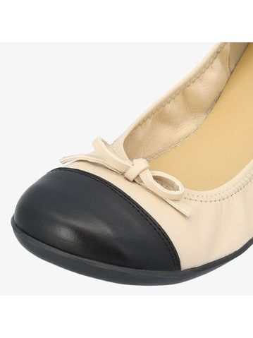 ROUNDIES RUBY WOMEN Beige Black | Dámské barefoot baleríny