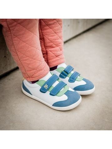 GARVALÍN TENISKY CASUAL White/Indigo | Dětské barefoot tenisky
