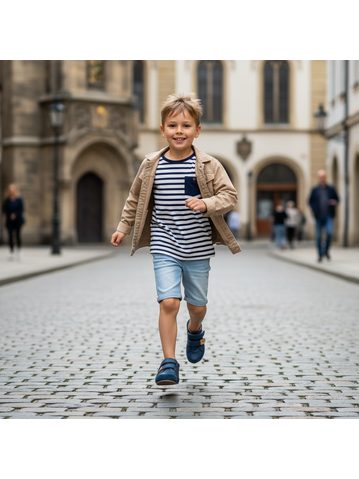 PEGRES All-season sneakers BF54 0.1 Black | Children's barefoot sneakers