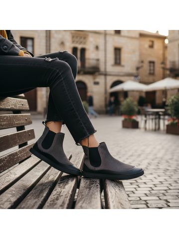 GROUNDIES CAMDEN Black | Dámské barefoot chelsea