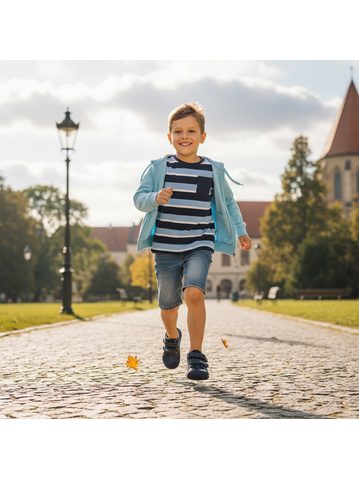 D.D.STEP S073-51761A CELOROČNÍ TENISKY Royal Blue | Dětské barefoot tenisky