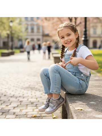 D.D.STEP S073-51761A CELOROČNÍ TENISKY Royal Blue | Dětské barefoot tenisky