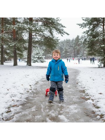 BABY BARE FEBO WINTER Bosco Asfaltico | Dětské zimní zateplené barefoot boty