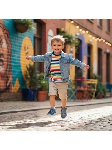 PEGRES SANDÁLKY BF21 Black | Dětské barefoot sandály