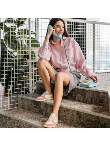 SHAPEN TENISKY RE:WIND Peach Leather | Barefoot tenisky