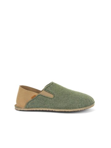 FRODDO SLIP-ON WOOLY Olive | Barefoot přezůvky