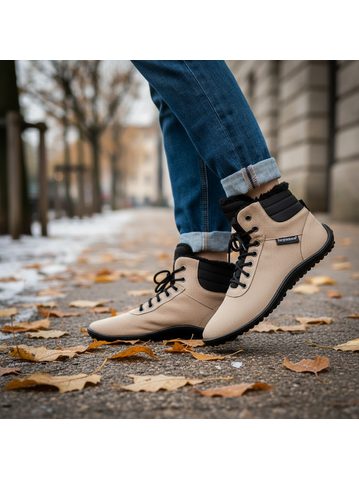 LEGUANO ICEBARE Brown | Kotníčkové zateplené barefoot boty