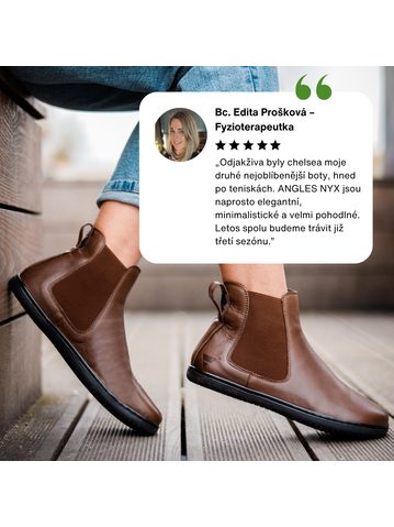 ANGLES NYX Brown | Barefoot chelsea boty