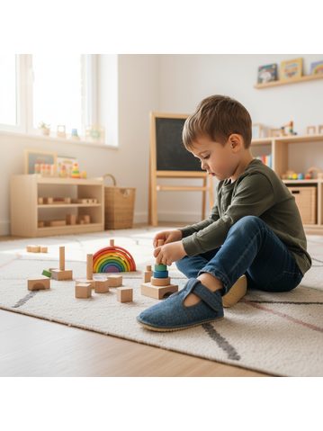 BEDA VYŠŠÍ ZIMNÍ BF 0004/W/SO/MK LUC Black/Grey | Dětské zimní zateplené barefoot boty