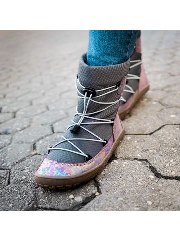 FRODDO TEX TRACK WOOL Pink Shine | Dětské zimní zateplené barefoot boty 6